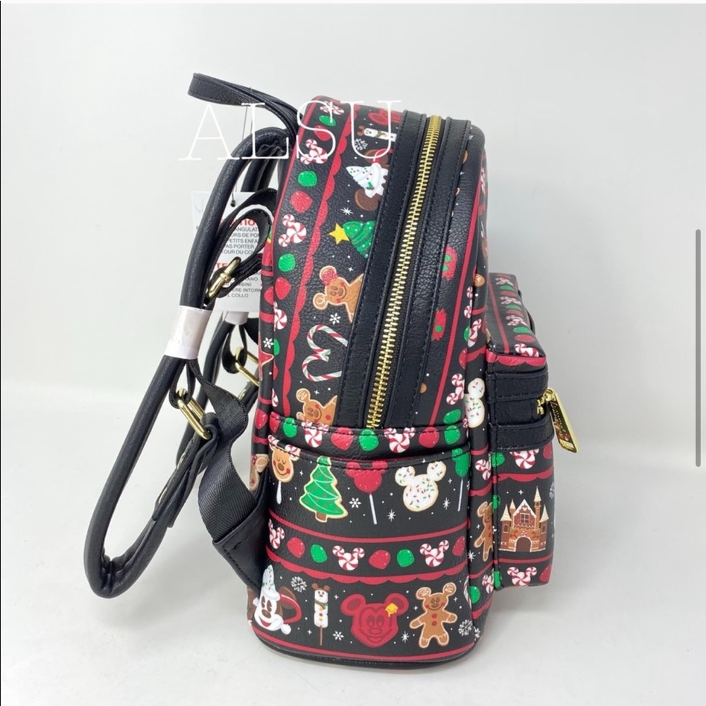 Disney Loungefly Small Backpack Black Food C20 - Picture 3 of 8